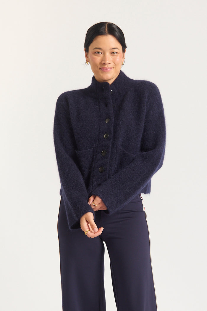 Amelia Bomber Jacket In Navy