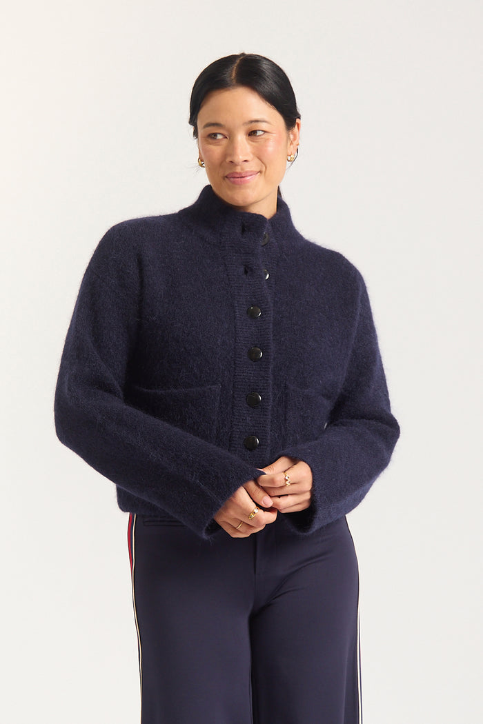 Amelia Bomber Jacket In Navy