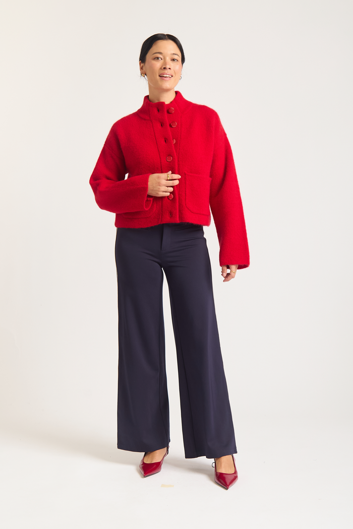 Amelia Bomber Jacket In Red