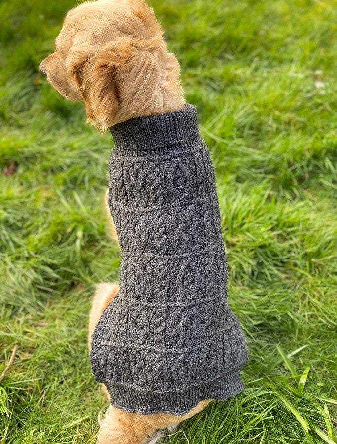 Aran Dog Coat - Charcoal #color_charcoal