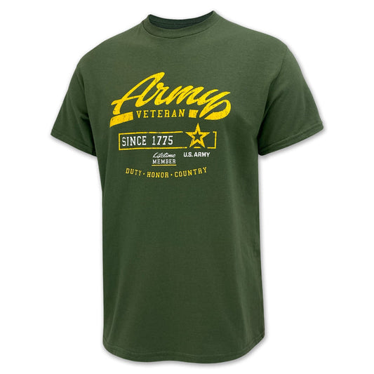 Army Veteran Lifetime Member T-Shirt (OD Green)