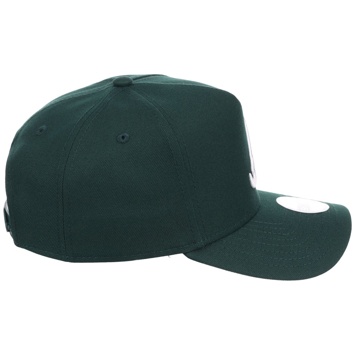 Atlanta Braves Women's New Era 9FORTY Dark Green A-Frame