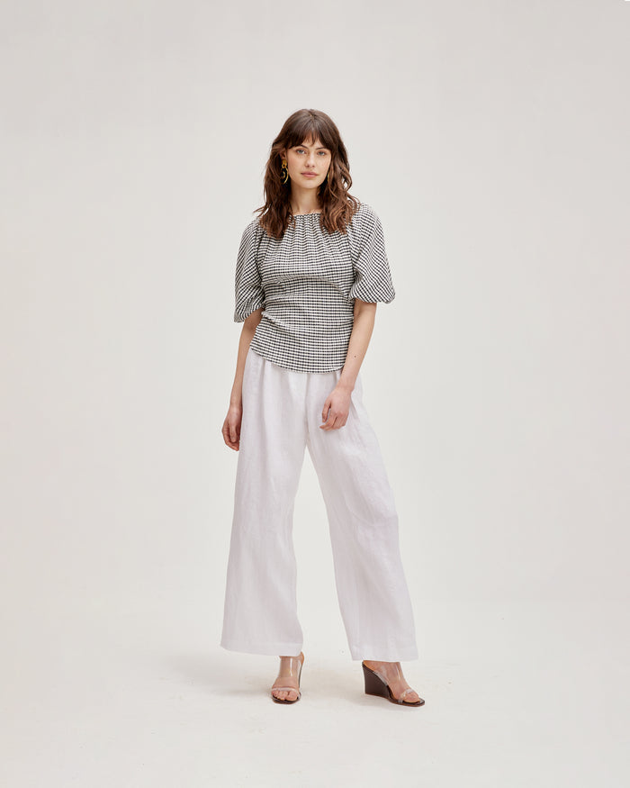 AUGUST LINEN TROUSER WHITE