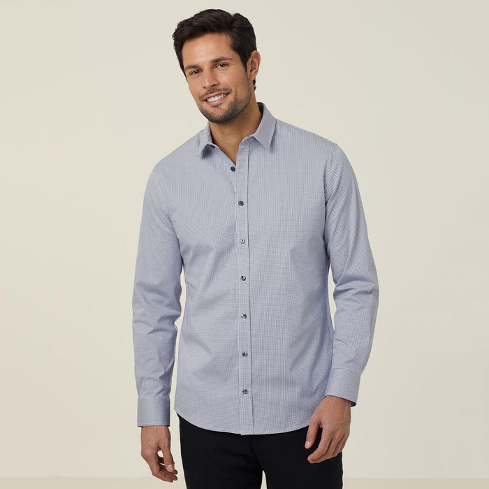 Avignon Gingham Check Long Sleeve Slim Shirt CATJDF