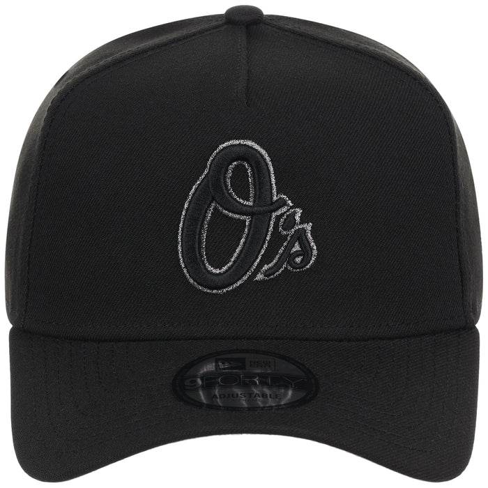 Baltimore Orioles MLB Black x Pewter FASHION CORE New Era 9FORTY A-Frame