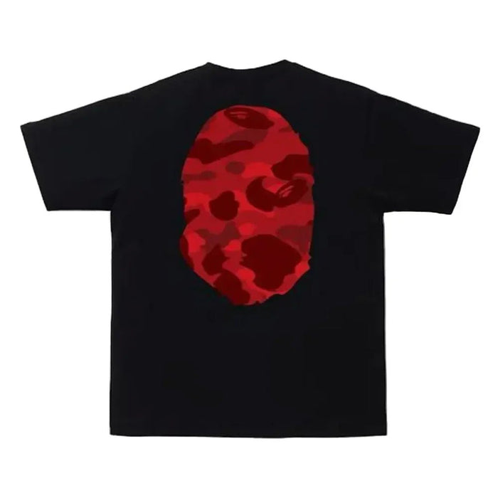 BAPE Color Camo Big Ape Head Tee Black Red - Afewvibe