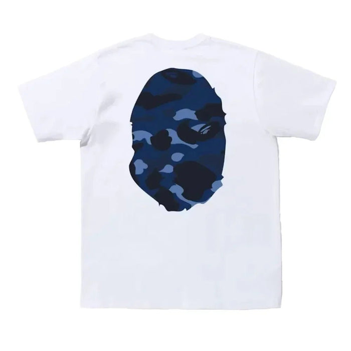 BAPE Color Camo Big Ape Head Tee White Blue - Afewvibe