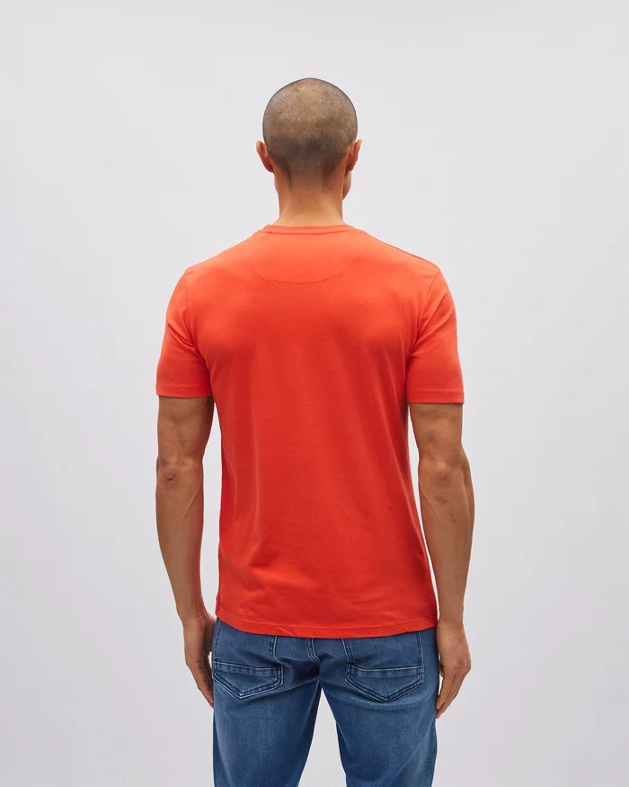 Basic Caden O Neck Tee Fiesta