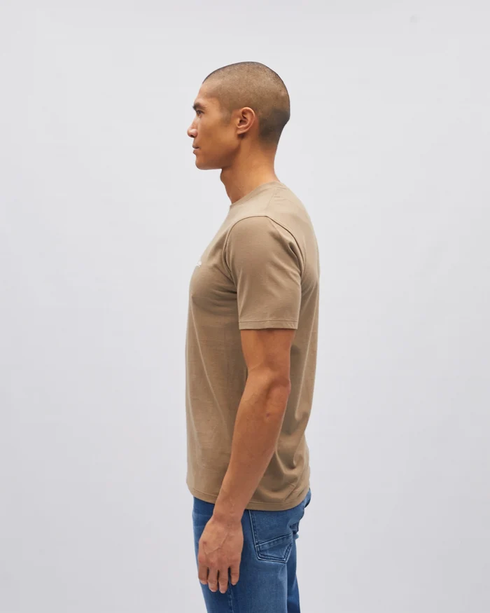 Basic Caden O Neck Tee Walnut Bark