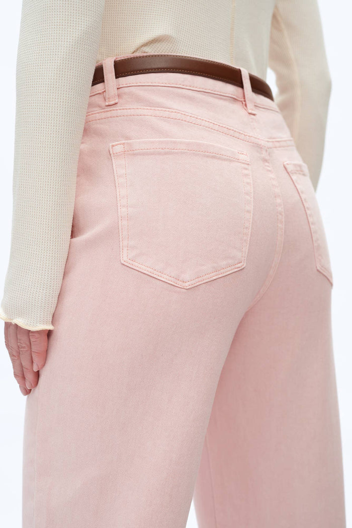 Style the Bayeas Mid Rise Pink Barrel Jeans exclusively at Born To Glam