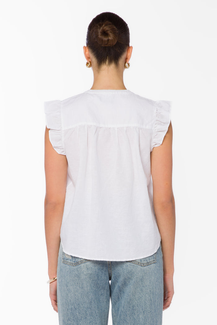 Beckett White Top - Tops - Velvet Heart Clothing