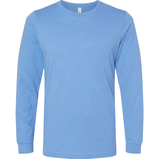 Bella + Canvas Heather CVC Long Sleeve Shirt, Printed