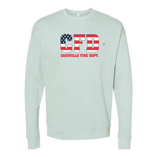 Bella + Canvas Sponge Fleece Drop Shoulder Crewneck, Full Color