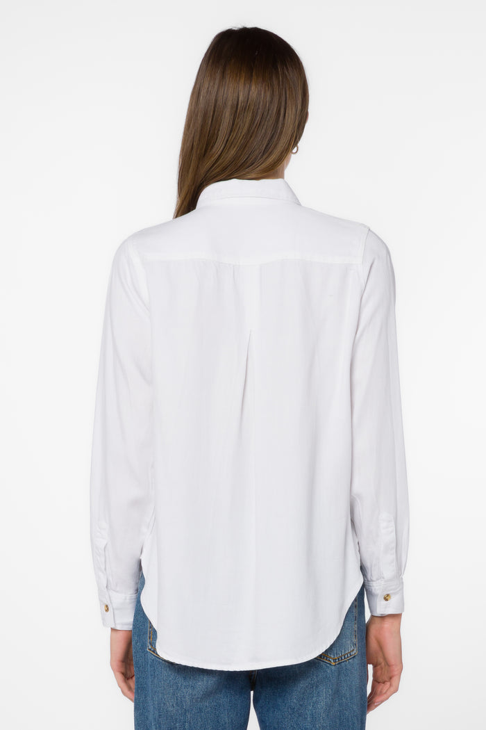 Bennett Optic White Shirt - Tops - Velvet Heart Clothing