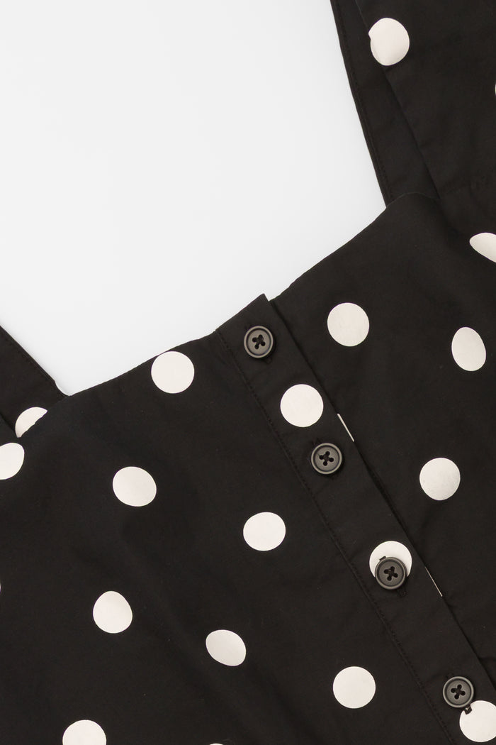 Bethie Black Dotted Top