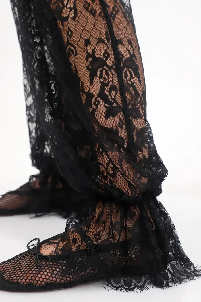 Black Blonda Fabric Pants for Women