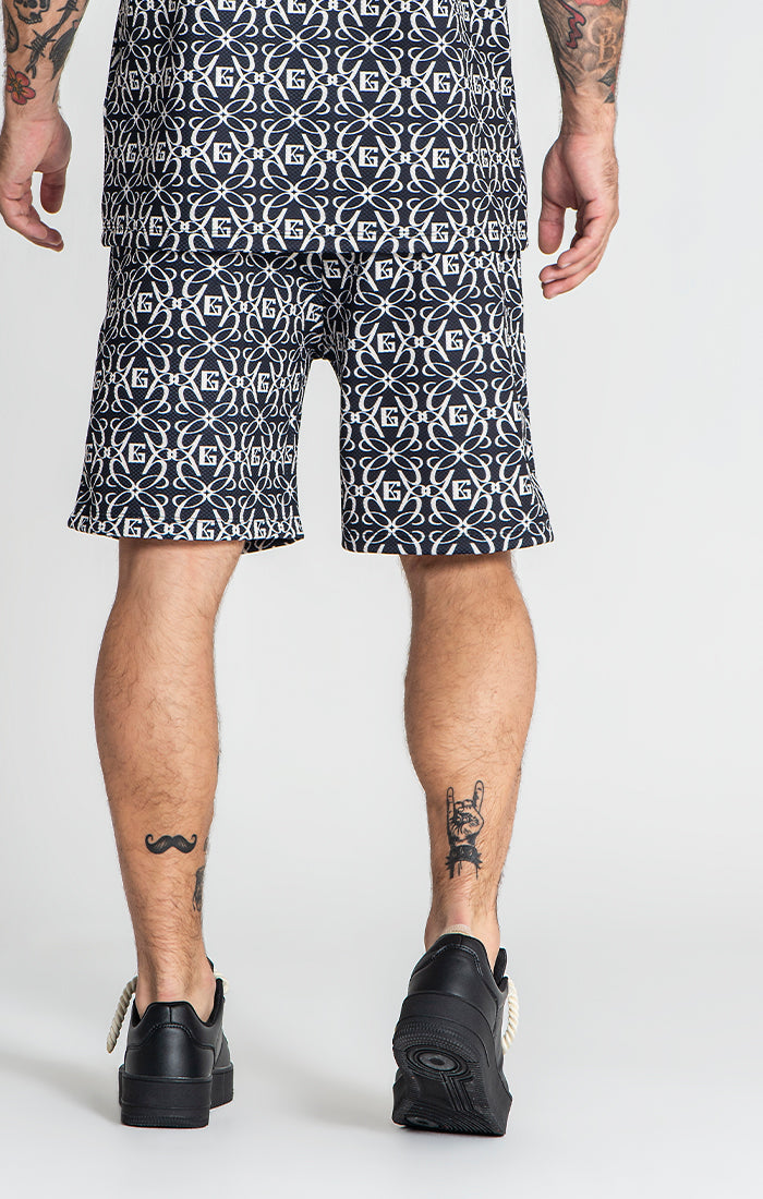 Black Nouveau Gold Shorts