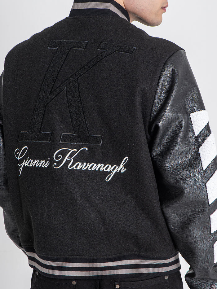 bombers / Black Varsity Bomber Jacket