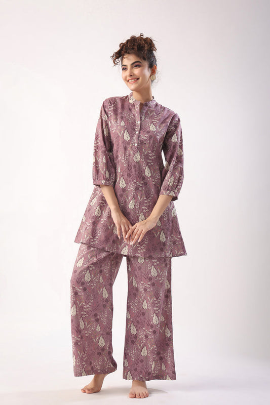 Bloom Craft on Lavender Cotton Co-ord Set