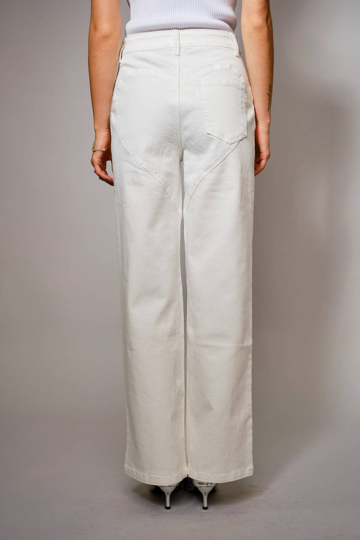 Style the Blue B White Cut Out Front Rhinestone Washed Denim Jeans exclusively at Born To Glam