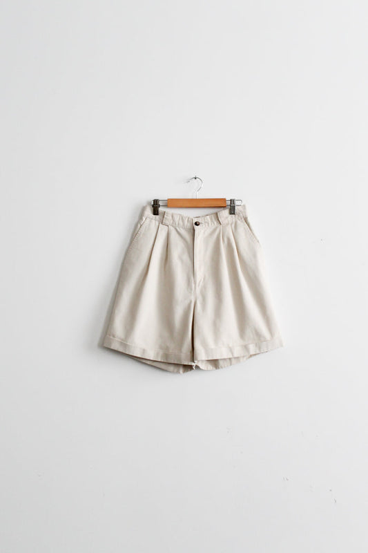 bone cotton shorts