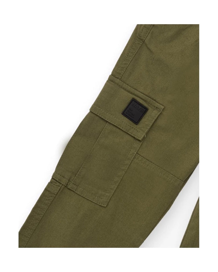 Boys' cargo pants in military green