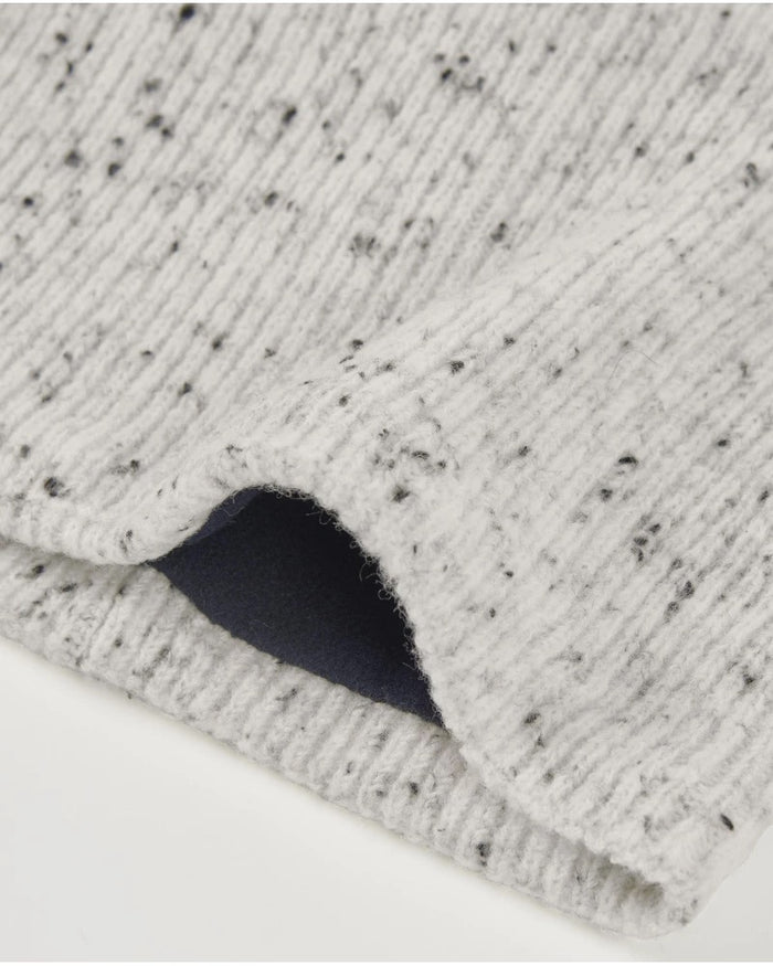 Boys’ light grey marl knit hat and neck warmer set