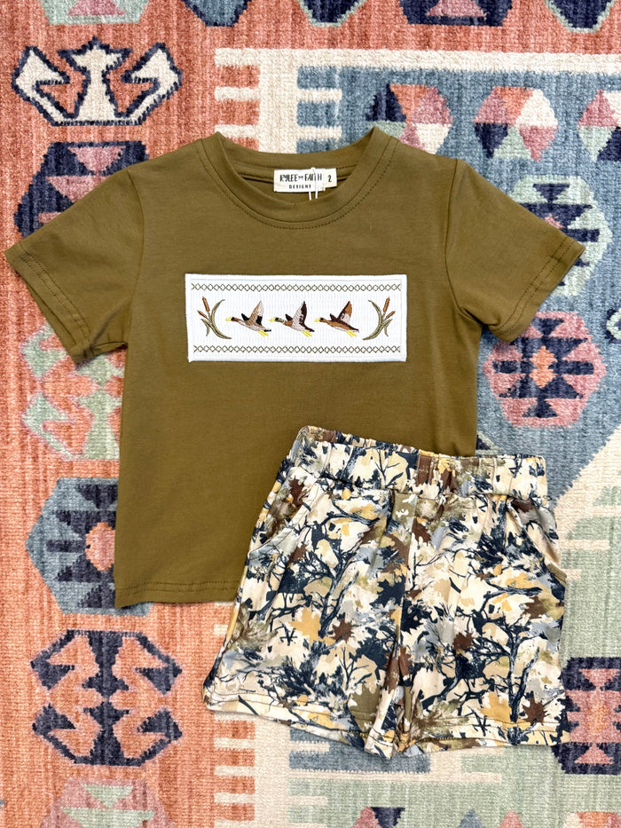 Boy’s Smocked Duck Camo Set