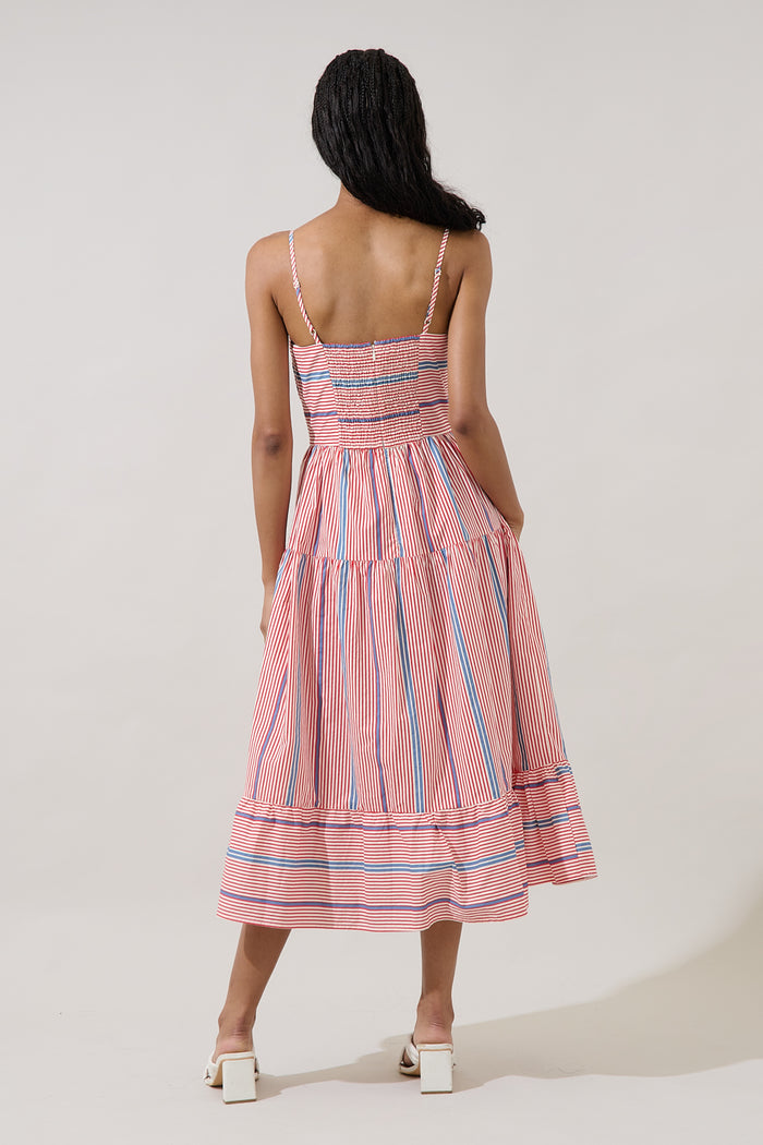 Brynley Cami Midi Dress Stripe