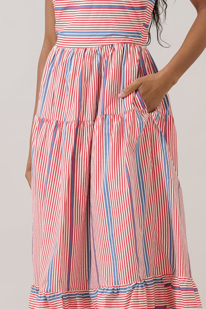 Brynley Cami Midi Dress Stripe