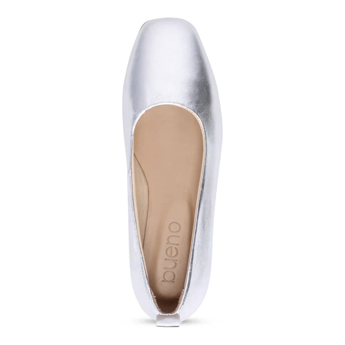 Bueno ELIZABETH Flat in Silver Metallic - Crush Marketplace