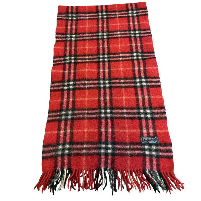 Burberry červená kostkovaná šála