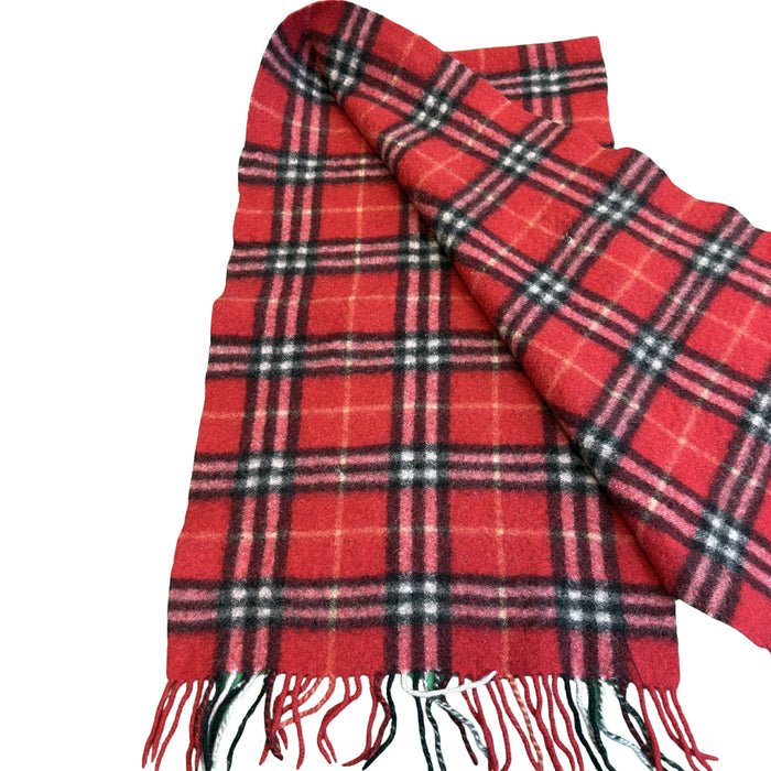 Burberry červená kostkovaná šála
