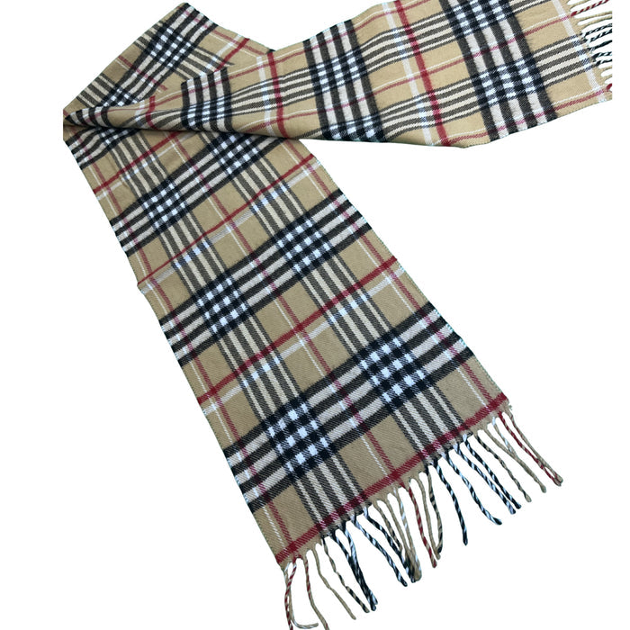 Burberry klasická béžová kostkovaná šála