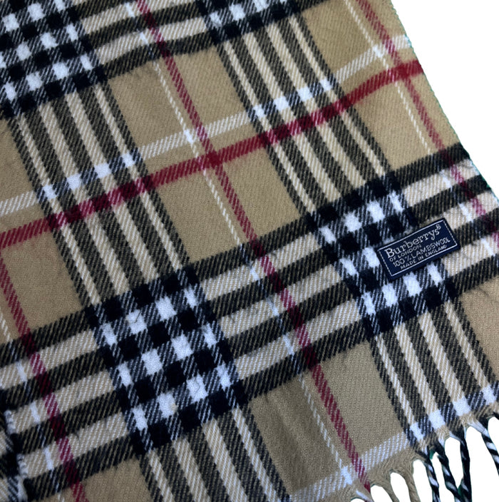 Burberry klasická béžová kostkovaná šála