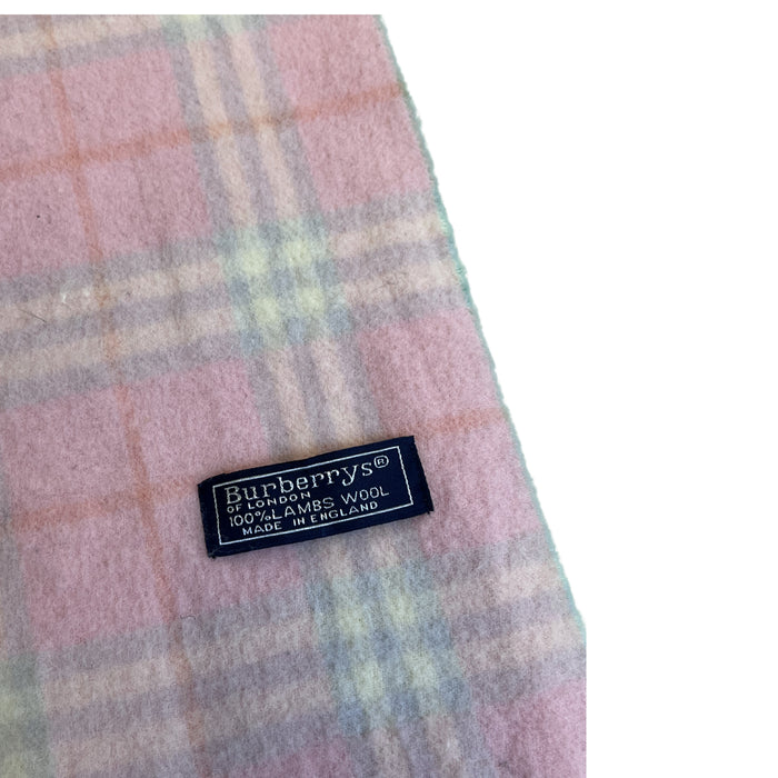 Burberry růžová kostkovaná šála