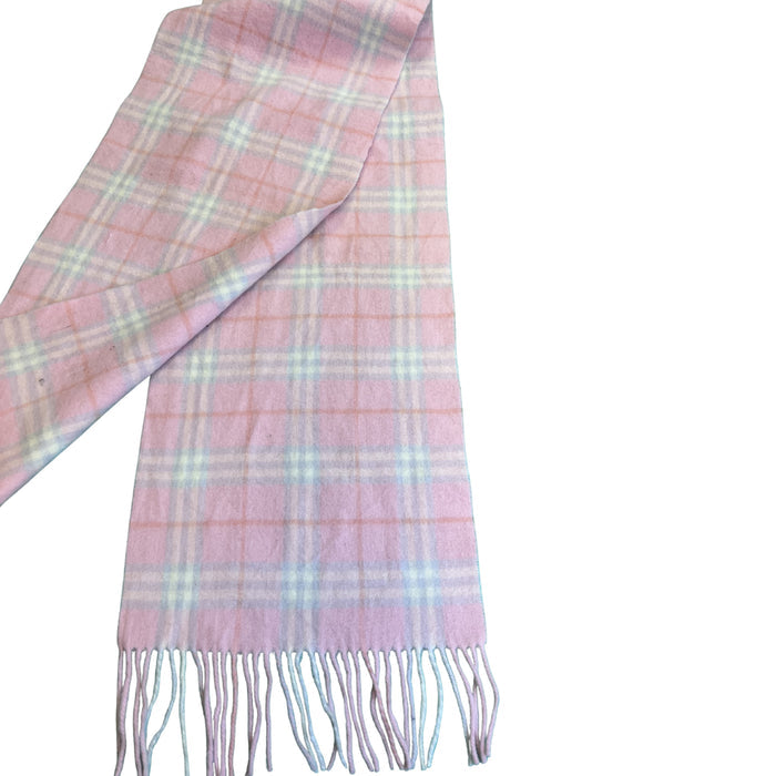 Burberry růžová kostkovaná šála