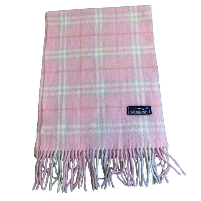 Burberry růžová kostkovaná šála