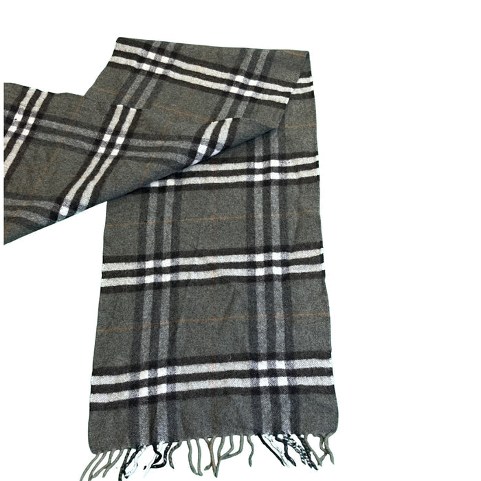 Burberry šedá kostkovaná šála