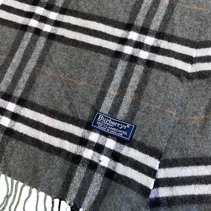 Burberry šedá kostkovaná šála