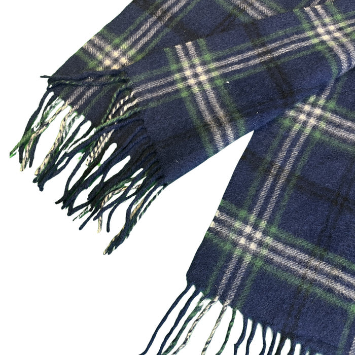 Burberry tmavě modrá kostkovaná šála