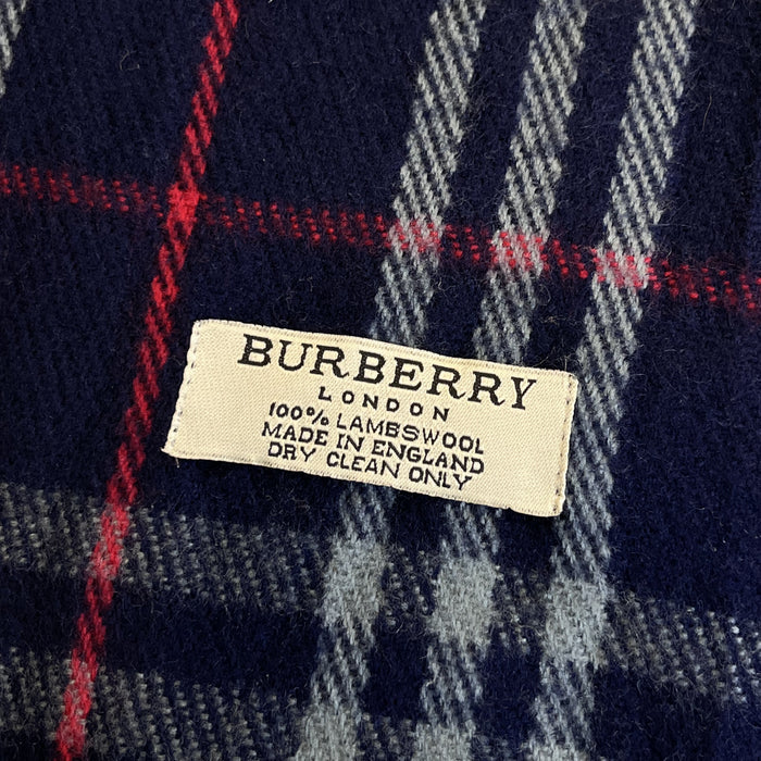 Burberry tmavě modrá kostkovaná šála