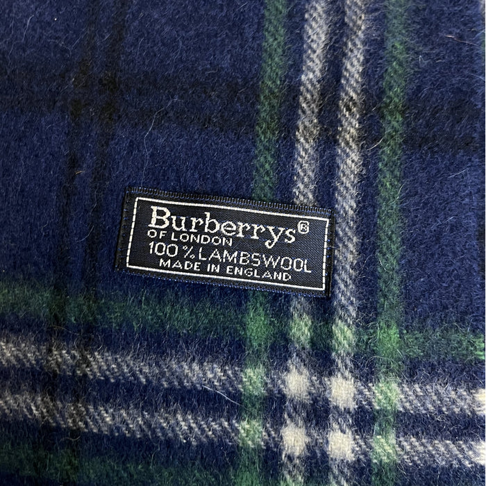 Burberry tmavě modrá kostkovaná šála