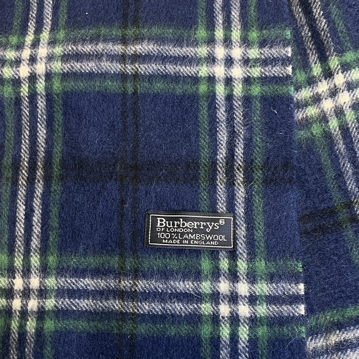 Burberry tmavě modrá kostkovaná šála