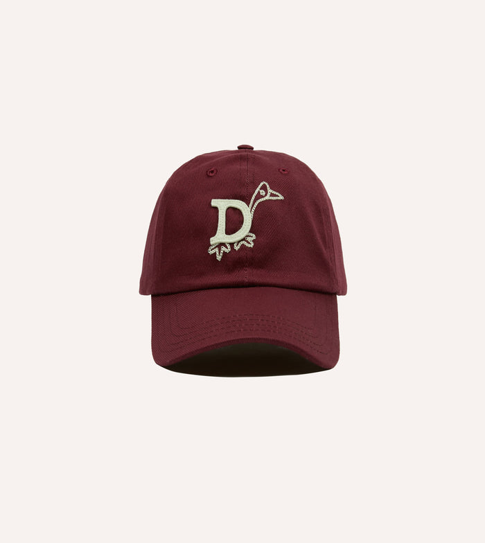 Burgundy 'D Duck' Cotton Twill Baseball Cap