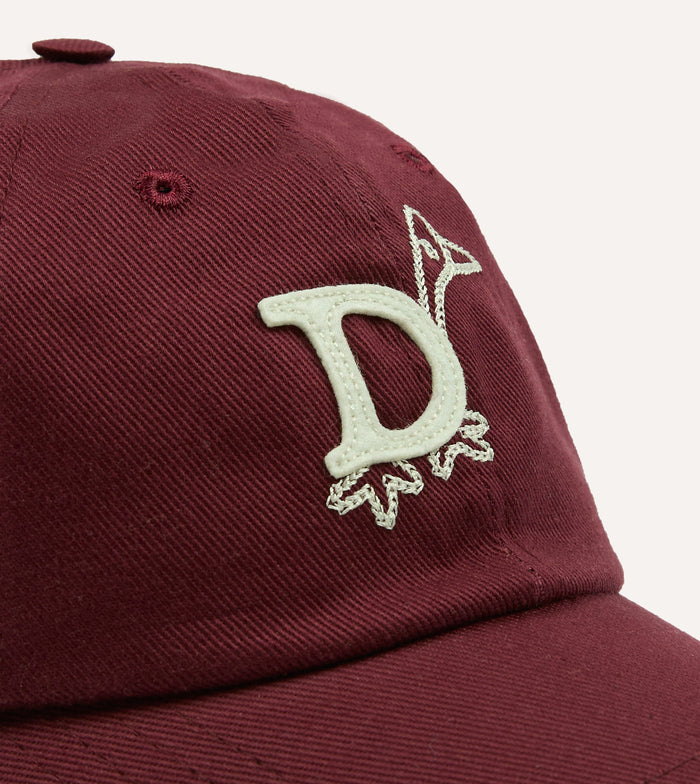 Burgundy 'D Duck' Cotton Twill Baseball Cap