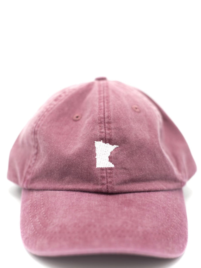 Burgundy Embroidered MN Hat