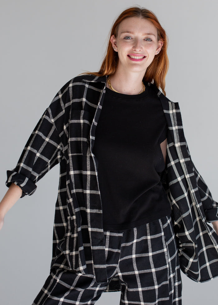 Additional view of Button Down Tunic on model