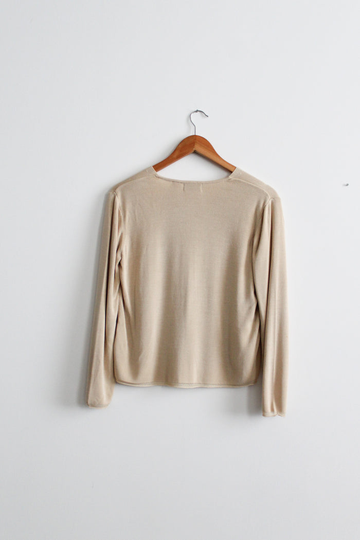 chanterelle silk knit cardigan