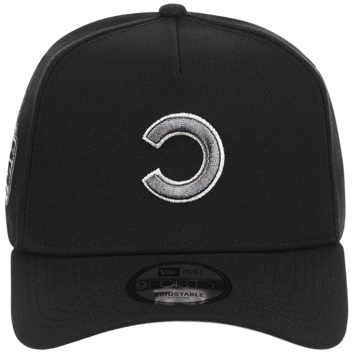 Chicago Cubs MLB Flipmode 2.0 Liquid Titanium New Era 9FORTY A-Frame (Black/Black/Gray)